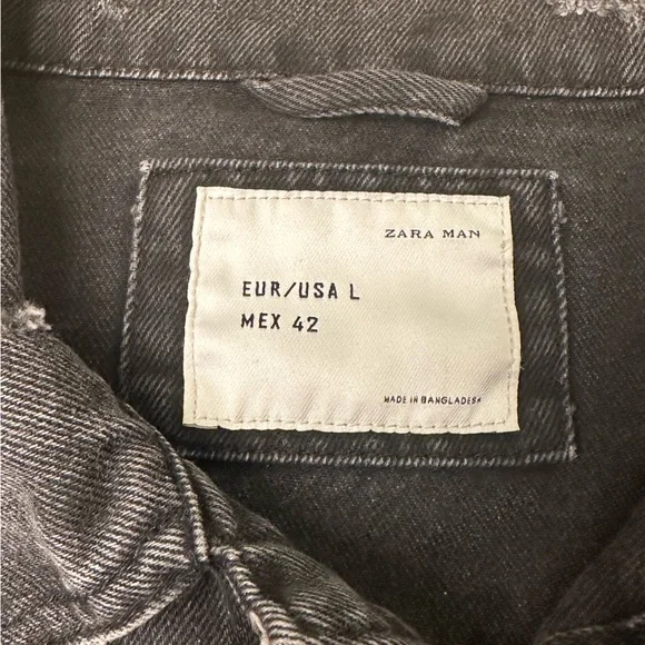 Zara Black Denim Jacket - Picture 5 of 5